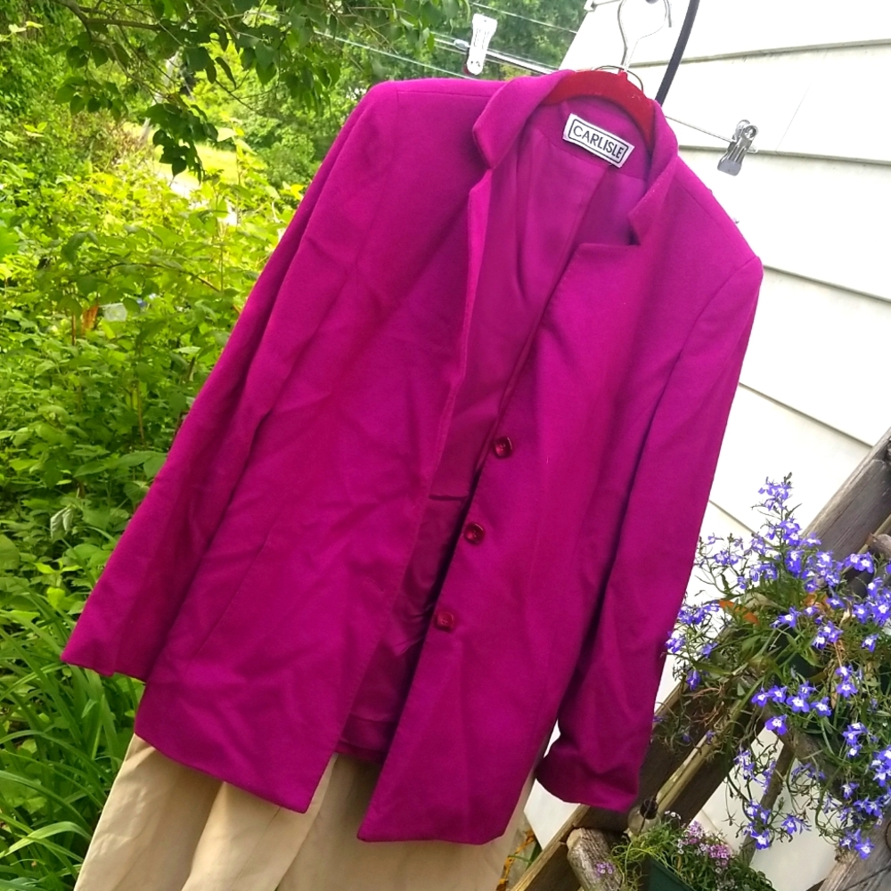 Vintage CARLISLE Lux Cashmere blend blazer coat  M